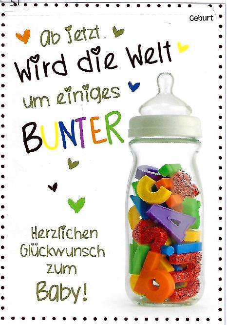 Doppelkarte Herzlichen Gluckwunsch Zum Baby Notosplusbooks Gr