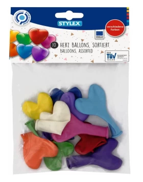 Μπαλόνια σε σχήμα καρδιάς x 10 - Herz Ballons