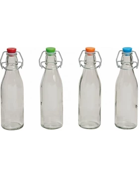 Γυάλινο μπουκαλάκι - Flasche mit 300 ml Glas, transparent für Säfte und Getränke