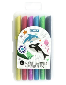 Fasermalstifte Glitzer