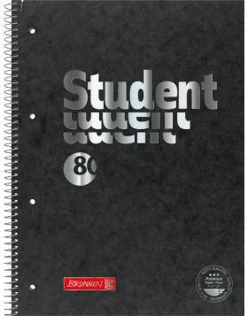 Collegeblock Premium Student FACT!plus Lin. 27 DIN A4 liniert schwarz