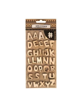 Holzsticker Buchstaben - Ξύλινα αυτοκόλλητα λατινικά γράμματα