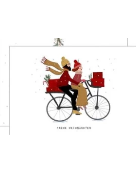 Weihnachtstour Klappkarte - Χριστουγεννιάτικη κάρτα με φάκελο, 10,5x14,6