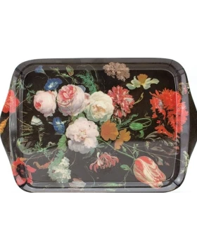 Mini- Tablett Flowers De Heem,  21 x 14 cm