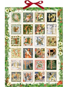 Wandkalender - Zauberhaftes Weihnachts-ABC- Χριστουγεννιάτικο ημερολόγιο, 60 x 40 cm