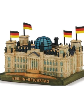 Berliner Reichstag 3D aus Poly-  Μινιατούρα, Γερμανικό Κοινοβούλιο, 10x7x5