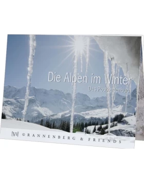 Postkartenbuch Die Alpen im Winter, 15 x 11 cm