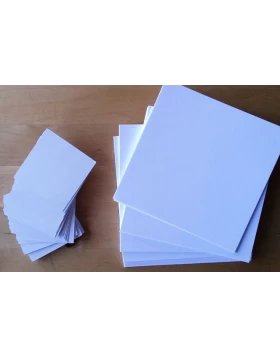 Blanko Karten gross- Λευκές κάρτες για τον μεγάλο κύβο BEL, 10 x 10 cm