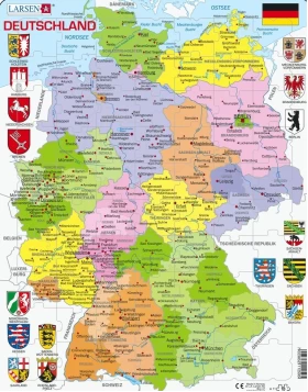 Puzzle – Deutschland (Politisch) - Παζλ Πολιτικός χάρτης της Γερμανίας, 36 x 28 cm