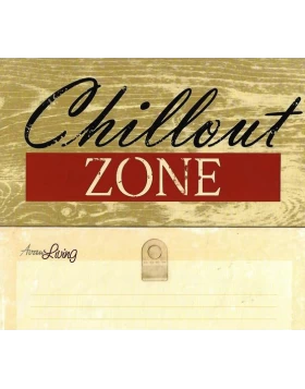 Κάρτα- Schild Chillout Zone, 24 x 13 cm