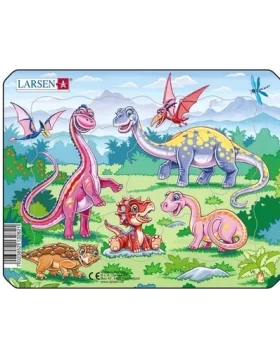 Παζλ Χαρούμενοι δεινόσαυροι- Puzzle – Verspielte Dinosaurier, 18 x 13 cm
