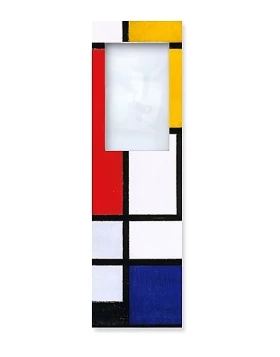 Lesezeichen mit Lupe, Mondrian, 5 x 20 cm