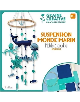 Κατασκευή μόμπιλε Ζώα της θάλασσας- Kit Suspension Monde Marin, 20x68 cm