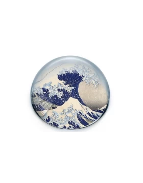 Γυάλινο επιτραπέζιο διακοσμητικό Hokusai, The Great Wave - Πρες παπιέ