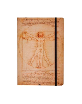 Σημειωματάριο A5 Da Vinci με μαλακό εξώφυλλο - The Vitruvian Man