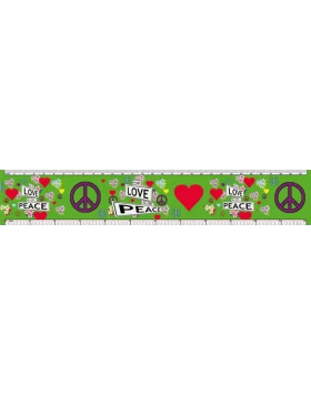 Χάρακας Love-Peace, 30x5,5cm - Wackel-Lineal 