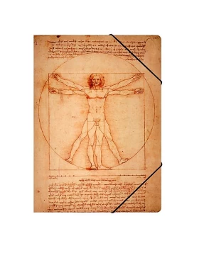 Ντοσιέ αρχειοθέτησης- Aktenordner  A4, Da Vinci, vitruvianischer Mann