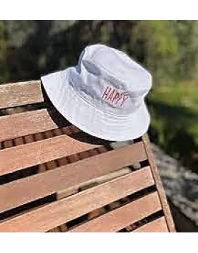 Βαμβακερό καπέλο HAPPY, 26Χ13 cm - Sonnenhut weiss LES VILAINES FILLES 