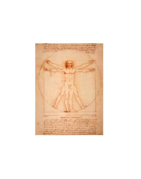 Artist σημειωματάριο - Notizbuch, Skizzenbuch, Da Vinci, vitruvianischer Mann