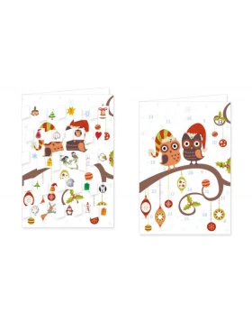 Adventskalenderkarten Weihnachtseulen