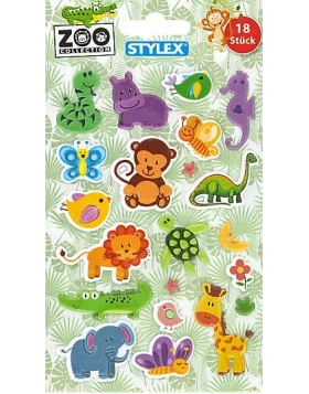 STYLEX αυτοκόλλητα ζωάκια - Sticker, 10 x 15 mm, Zoo