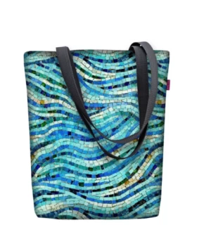 BERTONI υφασμάτινη τσάντα - Shopping Bag Mosaic canvas Sunny Line, 29 x 40 cm