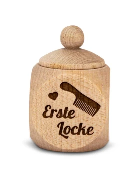 Ξύλινο κουτάκι - Ahornholz Dose Erste Locke, 4 x 4 x 6 cm