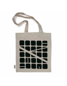 Υφασμάτινη τσάντα - Tote bag, shopper, Eixample gray, 38 x 34 cm