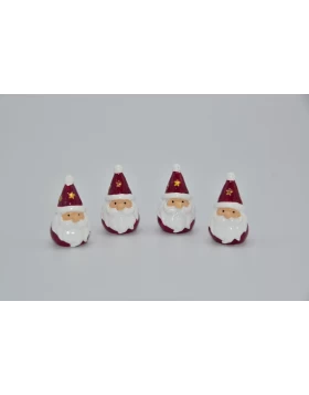 Σετ κεραμικά στολίδια Άγιος Βασίλης - Set Keramik Santa Klausel Figuren (3.5 cm)