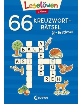 66 Kreuzworträtsel für Erstleser - 1. Klasse (Blau)