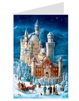 Κάρτα χριστουγεννιάτικη - Postkarte  Adventskalender NEUSCHWANSTEIN