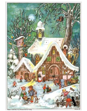 Χριστουγεννιάτικο ημερολόγιο - Adventskalender A4 winterliches Treiben