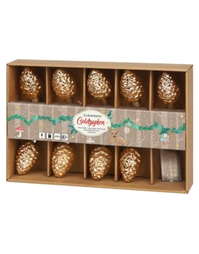 Moses γιρλάντα με φωτάκια κουκουνάρια - Lichterkette Goldzapfen
