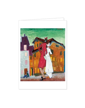 Κάρτα τέχνης - Kunst-Doppelkarte Die Hochzeitsreise - Lyonel Feininger
