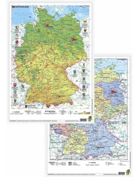 Deutschland physisch/politisch. DUO-Schreibunterlage klein - χάρτης πλαστικοποιημένος