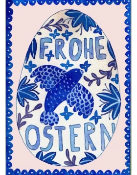 Πασχαλινή ευχετήρια κάρτα - Grusskarte Frohe Ostern!