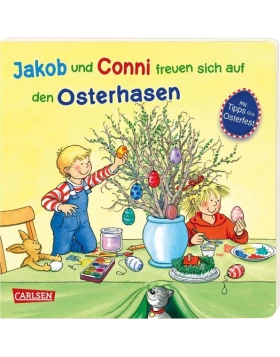 Jakob und Conni freuen sich auf den Osterhasen