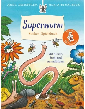 Superwurm. Sticker-Spielebuch