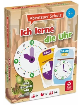 Abenteuer Schule, Ich lerne die Uhr -  Εκπαιδευτικό παιχνίδι με κάρτες