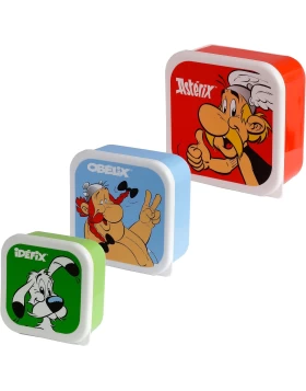 Σετ δοχεία φαγητού - 3-er Set Lunchboxen - Asterix, Obelix & Idefix M/L/XL
