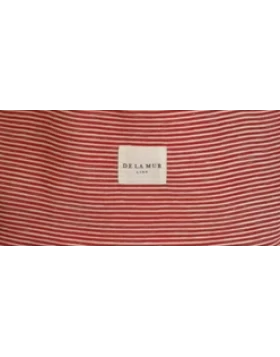 DE LA MUR κασετίνα - ετουί ριγέ κόκκινο άσπρο 18 x 7 cm