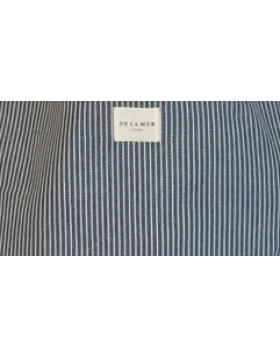 DE LA MUR κασετίνα - ετουί μπλε άσπρο ριγέ 18 x 7 cm