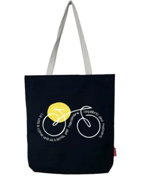 Υφασμάτινη τσάντα με φερμουάρ (LA VITA), 37x38cm -Tote Bag, Stofftasche