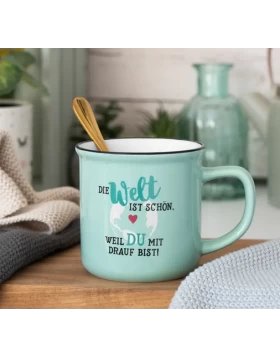 Κούπα από πορσελάνη Lieblingsbecher Die Welt ist schön