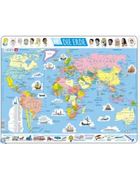 LARSEN παζλ η Γη - Puzzle – Die Erde, 35 x 28 cm