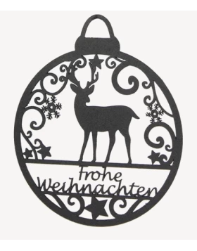 Weihnachtsanhänger Frohe Weihnachten, Metall - κρεμαστό στολίδι