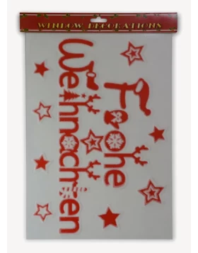 Χριστουγεννιάτικα αυτοκόλλητα Fensterbild Frohe Weihnachten 28x40 cm