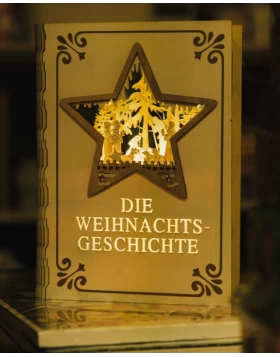 Ξύλινο διακοσμητικό με φως Deko-Buch mit 9 LED und Timer