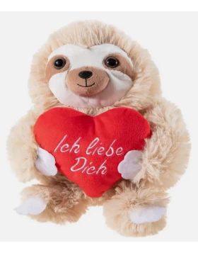 Kuschel-Faultier mit Herz, Gr. 20cm, Plüschtier mit Herz