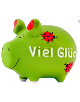 Sparschwein Viel Glück grün